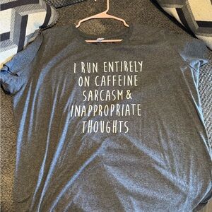 Gray Short Sleeve Tee with Fun Print